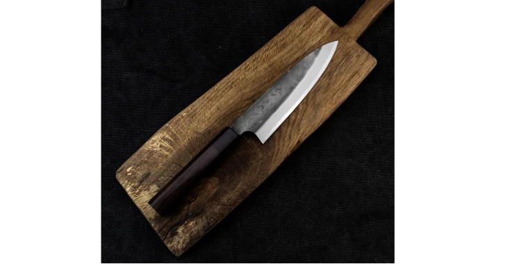 Hideo Kitaoka Shirogami Black Oktagon Nóż Funayuki 18 cm