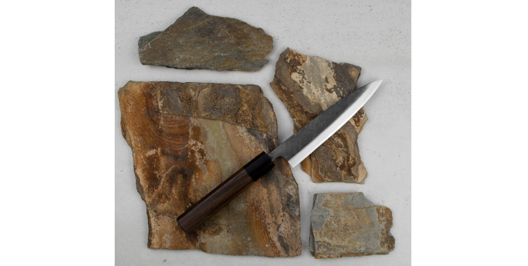 Hideo Kitaoka Shirogami Black Oktagon Nóż Kaisaki 15cm