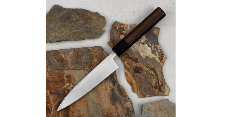 Hideo Kitaoka Shirogami Black Oktagon Nóż Kaisaki 15cm