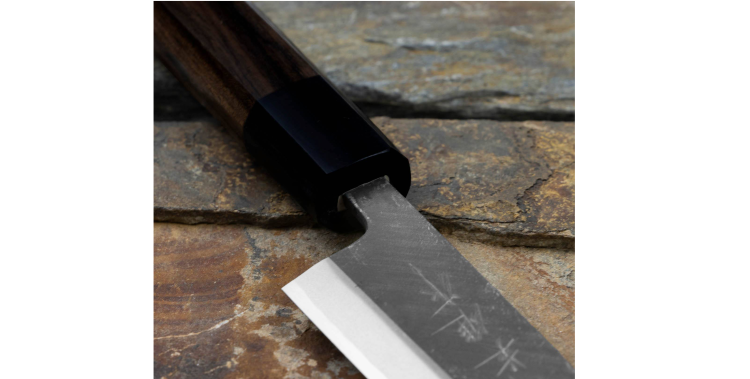 Hideo Kitaoka Shirogami Black Oktagon Nóż Kaisaki 15cm