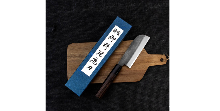 Hideo Kitaoka Shirogami Black Oktagon Nóż Kamagata Usuba 12 cm