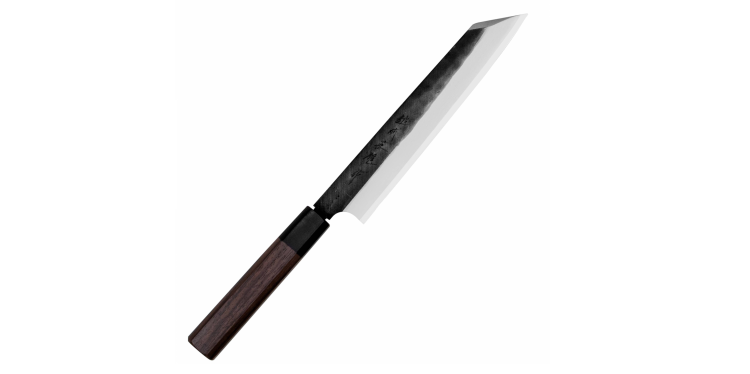 Hideo Kitaoka Shirogami Black Oktagon Nóż Kiritsuke 21cm
