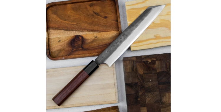 Hideo Kitaoka Shirogami Black Oktagon Nóż Kiritsuke 21cm