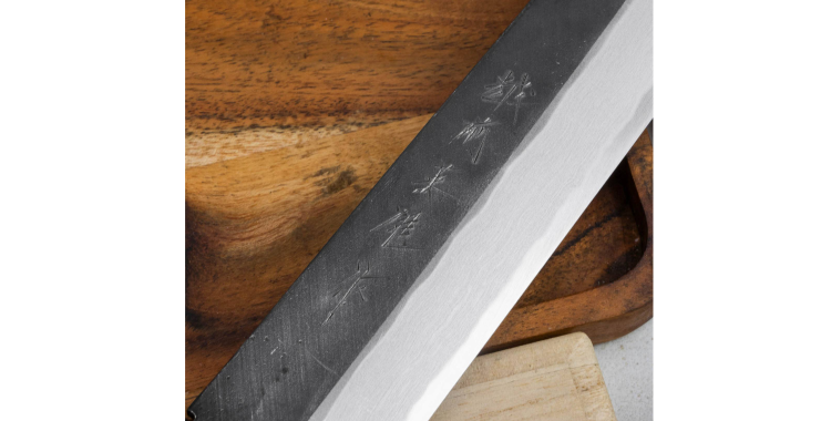 Hideo Kitaoka Shirogami Black Oktagon Nóż Kiritsuke 21cm