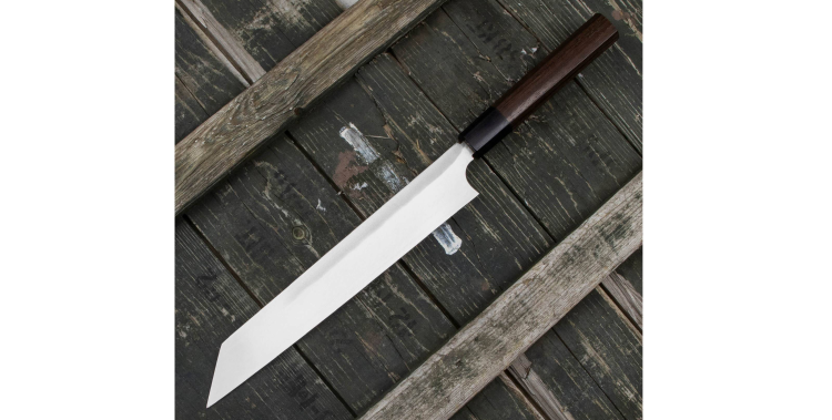 Hideo Kitaoka Shirogami Black Oktagon Nóż Kiritsuke 24cm