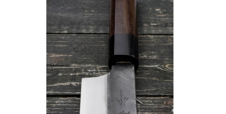 Hideo Kitaoka Shirogami Black Oktagon Nóż Kiritsuke 24cm