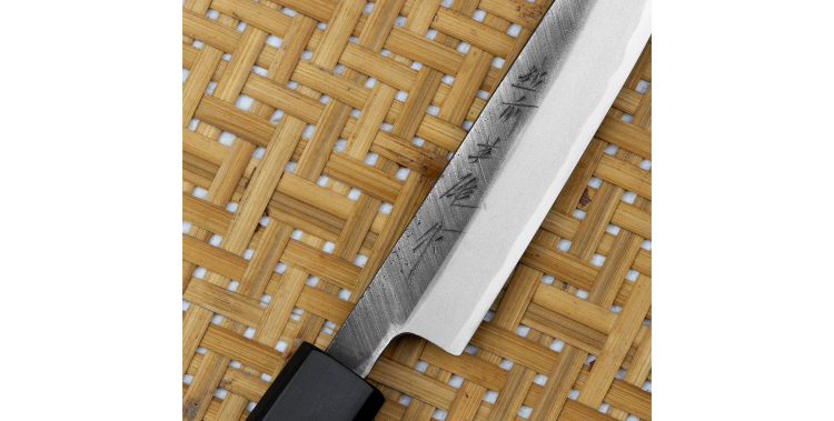 Hideo Kitaoka Shirogami Black Oktagon Nóż Matsuba 12cm