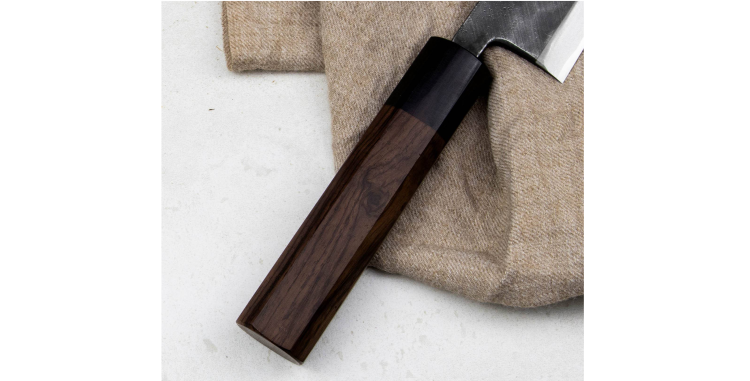 Hideo Kitaoka Shirogami Black Oktagon Nóż Miroshi Deba 21cm