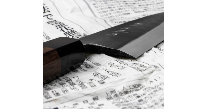 Hideo Kitaoka Shirogami Black Oktagon Nóż Miroshi Deba 21cm