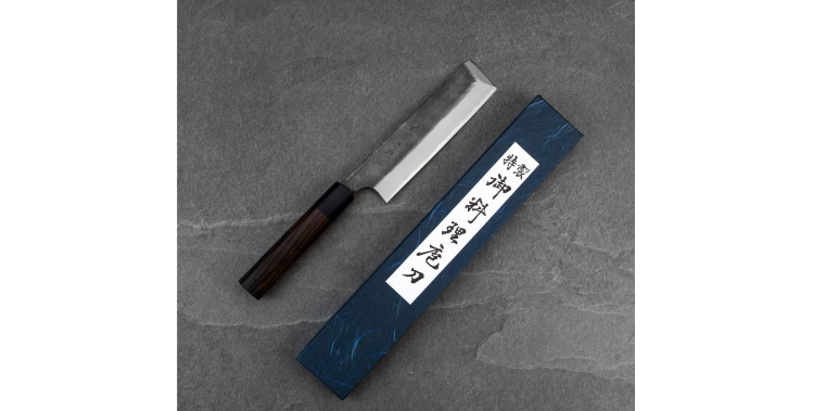 Hideo Kitaoka Shirogami Black Oktagon Nóż Usuba 16,5 cm