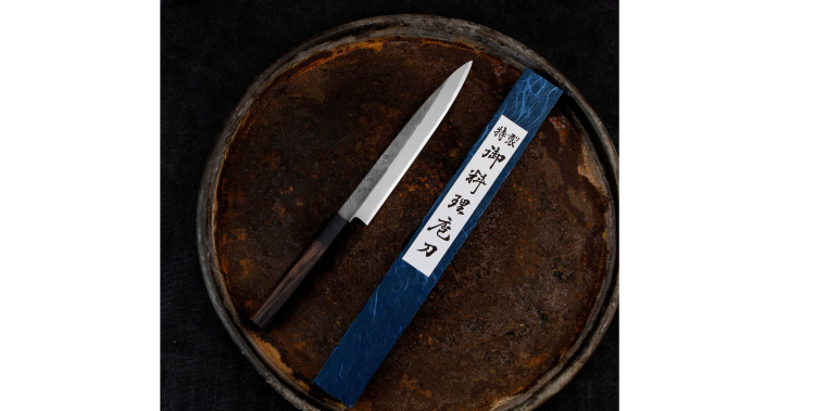 Hideo Kitaoka Shirogami Black Oktagon Nóż Yanagi 21cm