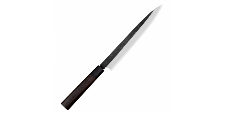 Hideo Kitaoka Shirogami Black Oktagon Nóż Yanagi 24cm