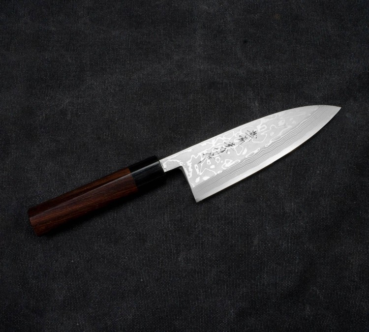Hideo Kitaoka Shirogami Satin Nóż Deba 16,5cm