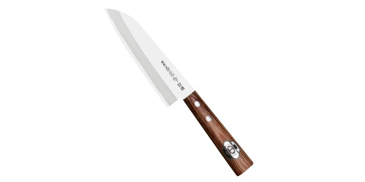 Kanetsune 1000 Shirogami#2/SS Nóż Mini Santoku 14cm