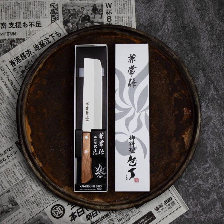 Kanetsune 510 Shirogami#2/SS Nóż Nakiri 16,5 cm