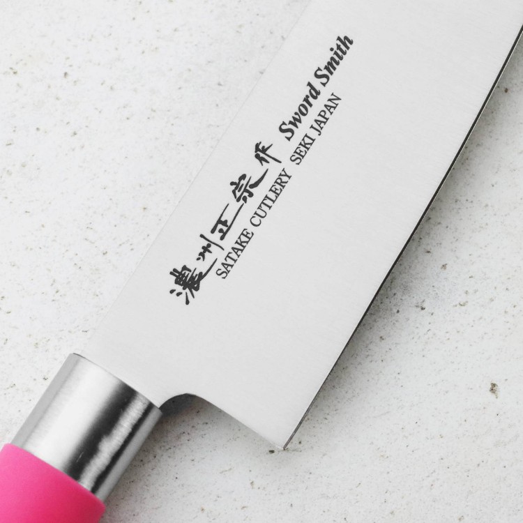 Satake Macaron Pink Nóż Santoku 17 cm 807-265
