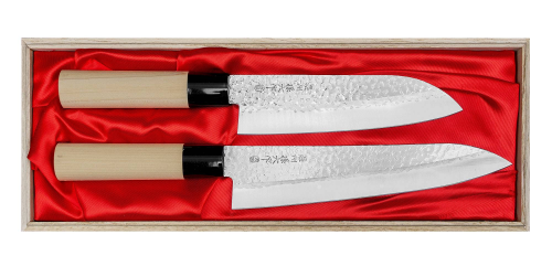 Satake Magaroku Saku Zestaw 2 noży Szefa + Santoku HG8611W