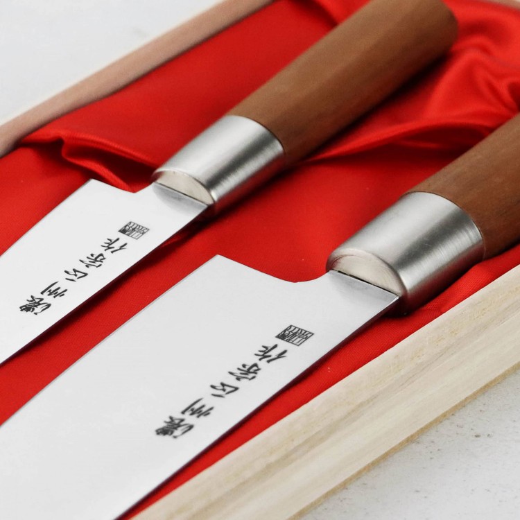 Satake Masamune Zestaw Nóż Santoku + uniwersalny HG8781W