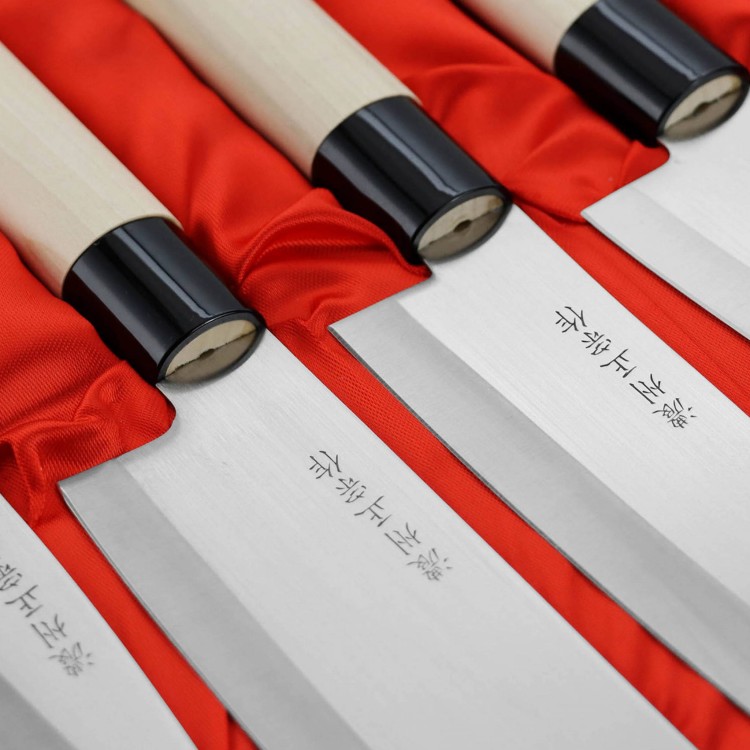 Satake Megumi Zestaw 6 noży w drewnianym pudełku HG8582W