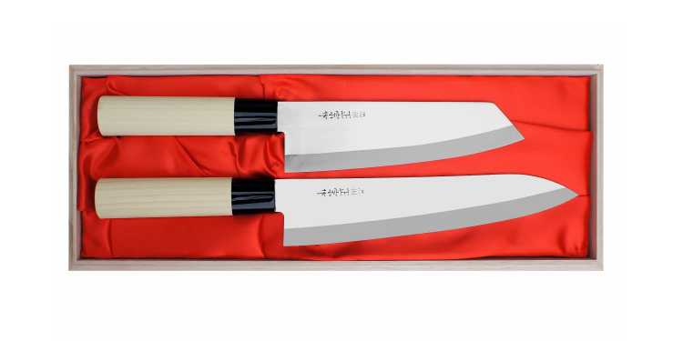 Satake Megumi Zestaw Nóż Bunka + Szefa HG8167W