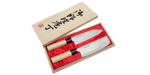 Satake Megumi Zestaw nóż Santoku + Nakiri H8161W