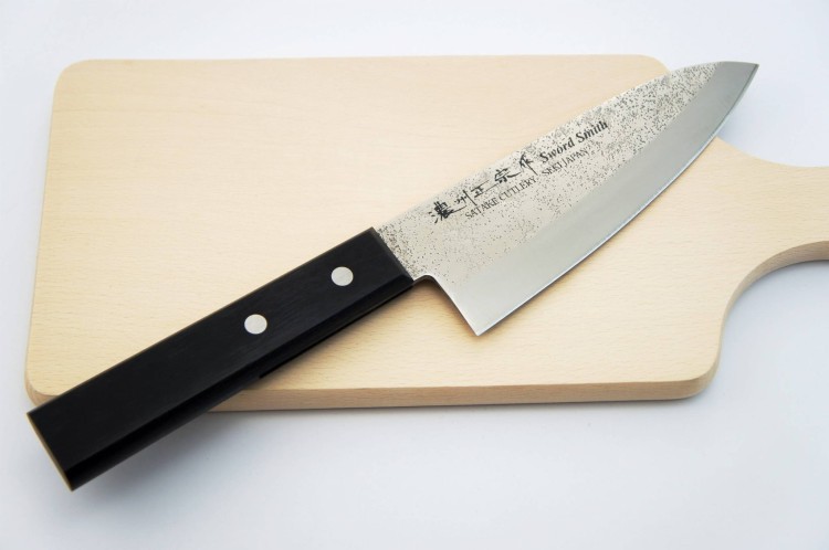 Satake Nashiji Black Pakka Nóż Deba 15,5cm 801-737