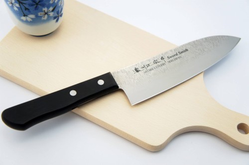Satake Nashiji Black Pakka Nóż Santoku 17cm 801-713