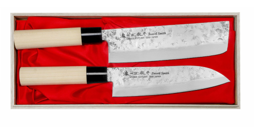 Satake Nashiji Natural Zestaw Santoku + Nakiri  HG8144W