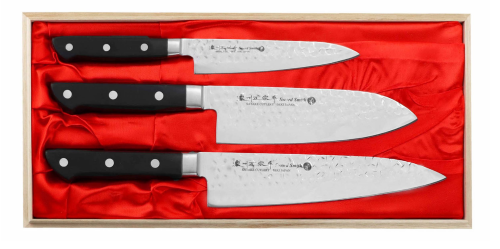Satake Noushu Zestaw 3 noży w drewnianym pudełku HG8792W