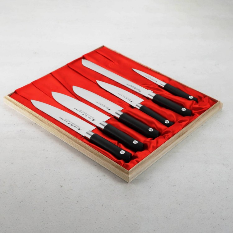 Satake Sword Smith Zestaw 6 noży w drewnianym pudełku HG8327W
