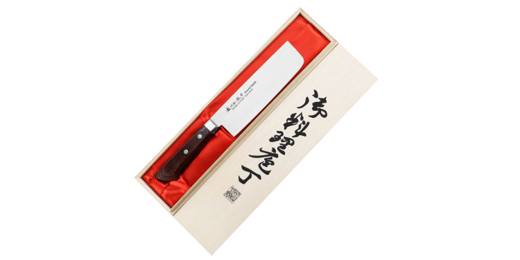 Satake Unique Shirogami Nóż Nakiri 17cm w drewnianym pudełku 803-342