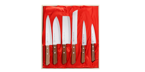 Satake Tomoko Zestaw 6 noży w drewnianym pudełku HG8375W