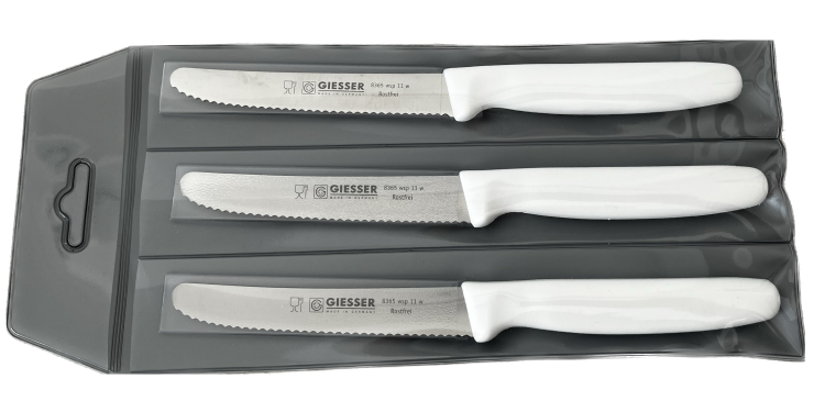 Giesser zestaw 3 noży 8365 biały 11cm