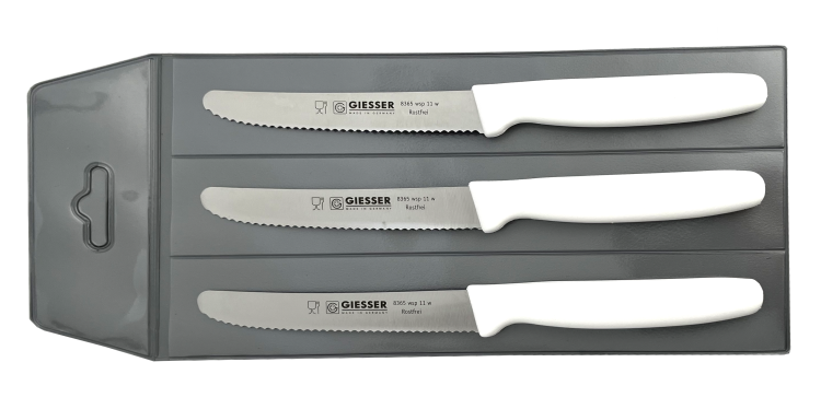 Giesser zestaw 3 noży 8365 biały 11cm