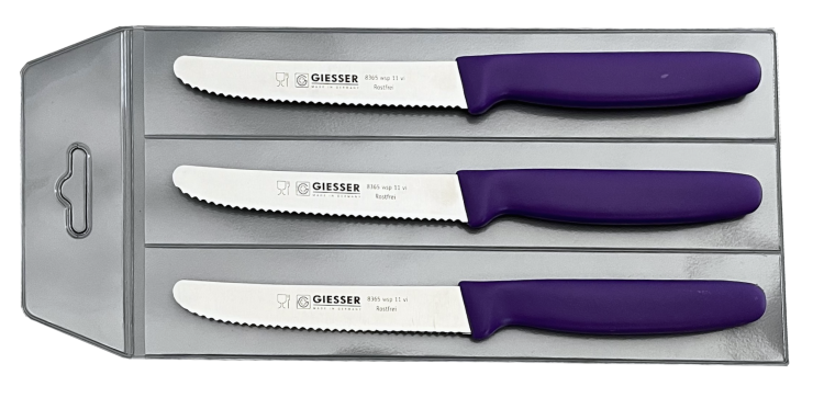 Giesser zestaw 3 noży 8365 fioletowy