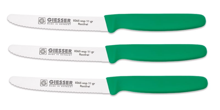 Giesser zestaw 3 noży 8365 zielony 11cm
