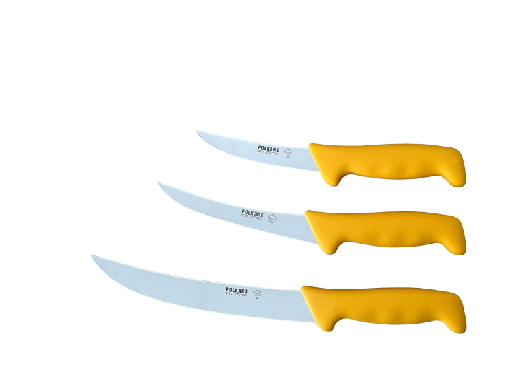 Polkars zestaw 3 noży (modele 2, 23, 61) żółty