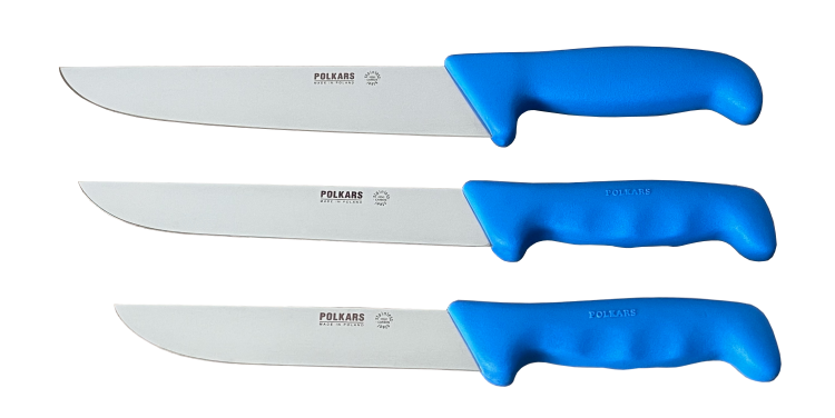 Polkars zestaw 3 noży (modele 04, 05, 33) niebieski