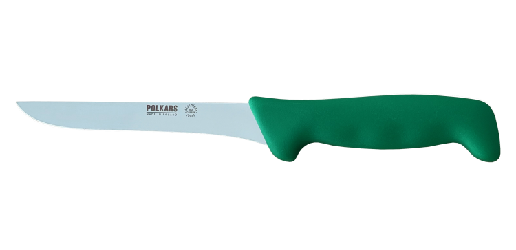 Polkars nóż masarski nr 13 zielony (15 cm)