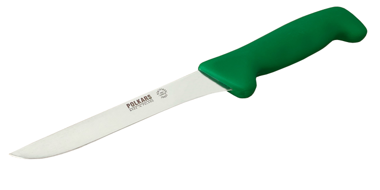 Polkars nóż masarski nr 13 zielony (15 cm)