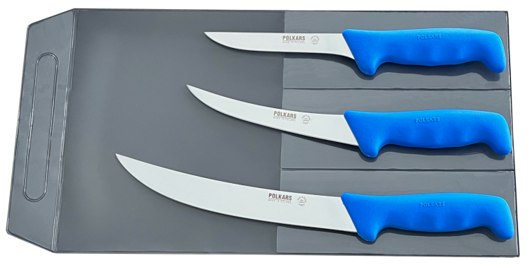 Polkars zestaw 3 noży niebieski (modele 01, 02, 23)