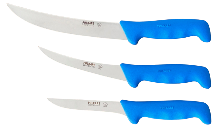 Polkars zestaw 3 noży niebieski (modele 01, 02, 23)