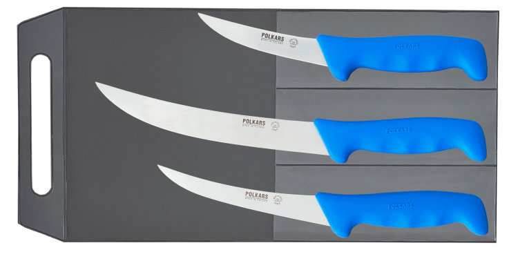 Polkars zestaw 3 noży (modele 02, 23, 61) niebieski