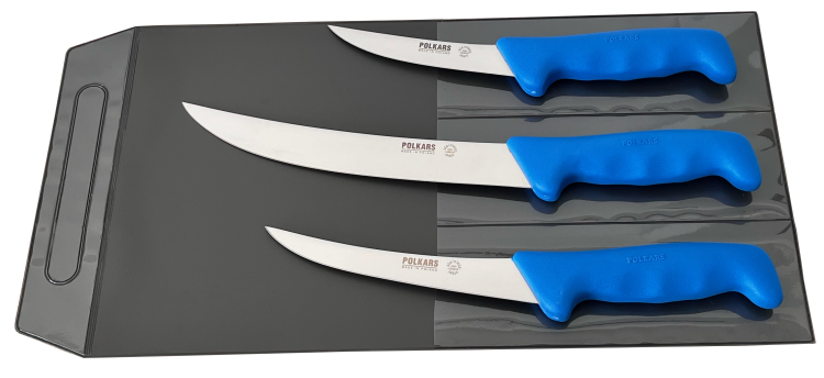 Polkars zestaw 3 noży (modele 02, 23, 61) niebieski
