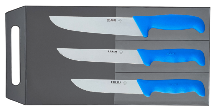 Polkars zestaw 3 noży (modele 04, 05, 33) niebieski