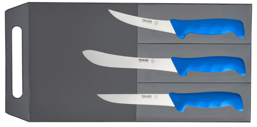 Polkars zestaw 3 noży (modele 14, 15, 17) niebieski