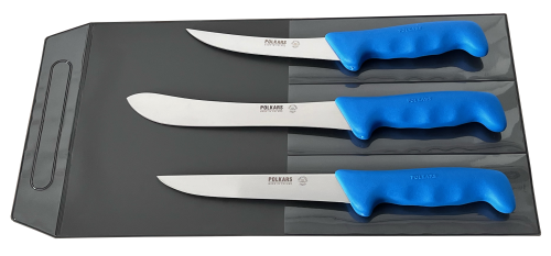 Polkars zestaw 3 noży (modele 14, 15, 17) niebieski