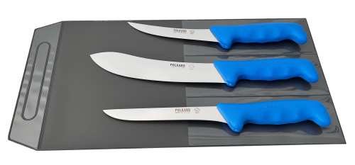 Polkars zestaw 3 noży (modele 13, 07, 17) niebieski