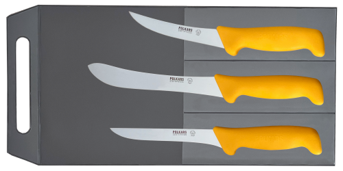 Polkars zestaw 3 noży (modele 13, 15, 17) żółty