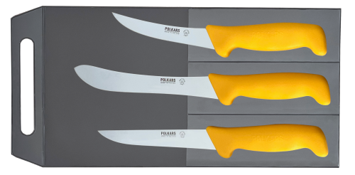 Polkars zestaw 3 noży (modele 14, 15, 17) żółty